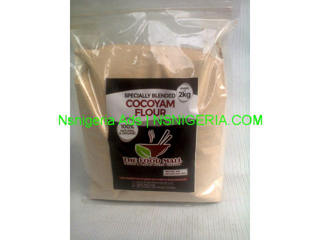 BUY Cocoyam Flour - 1kg UNBRANDED Export Packs - special blend - FOR RESELLERS