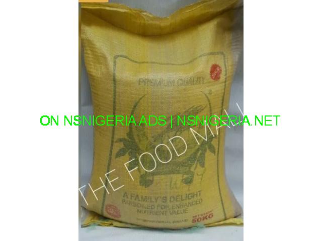 Order stone free ofada rice 50kg bags and 2kg COCOYAM FLOUR packs Now