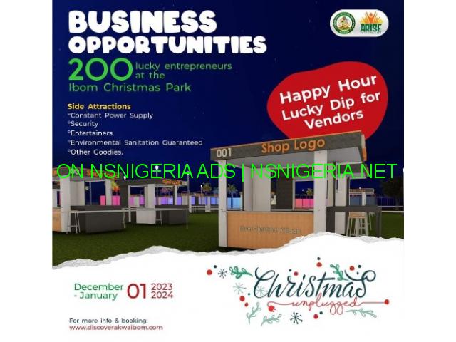 Sales of kiosks commences at ibom Christmas park | ad article