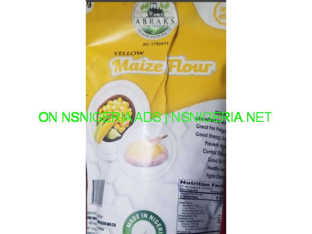 We sell yellow maize flour in bags