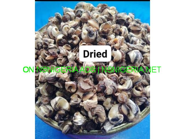 Order your dried edible Welks (nkor nkor) here