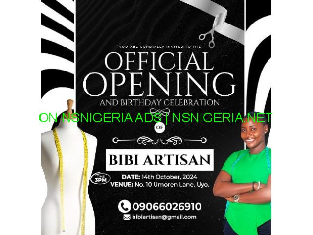 We are opening officially today - Bibi's artisan fashion house