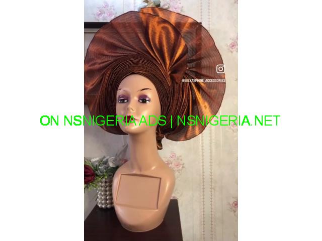 Get the best beads, fascinators, turbans, autogele with us