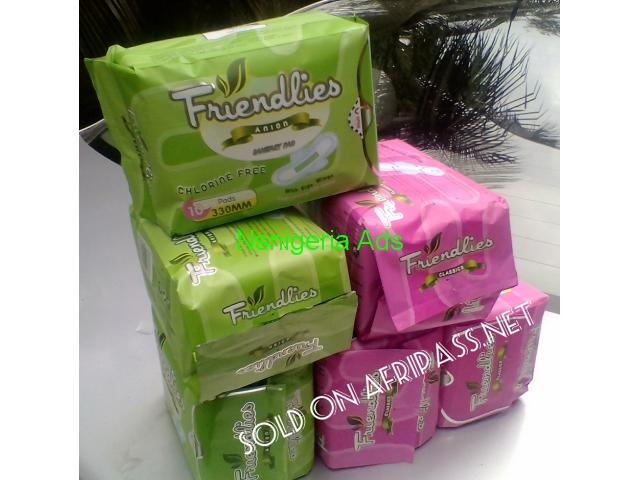 BUY THE FRIENDLIES SANITARY PADS - FREE GLOBAL DELIVERY